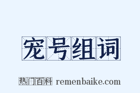 宠号组词是什么意思的图片